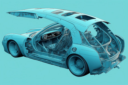 未来汽车的内容结构背景图片