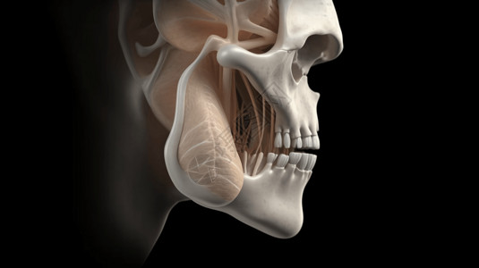 人体下颌肌肉透视图设计图片