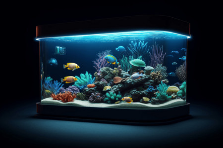 海洋生物的AR水族馆背景图片
