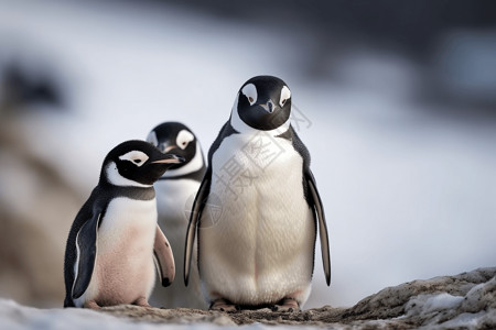 可爱的企鹅家族图片