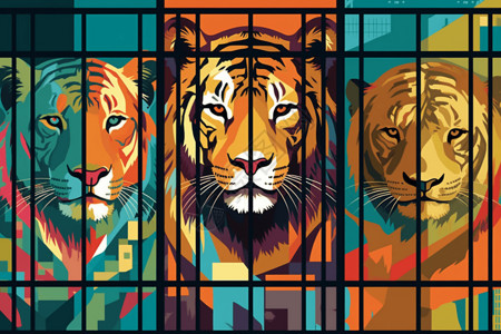 笼子里的动物背景图片