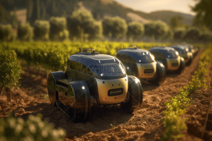 耕地农业机器人图片