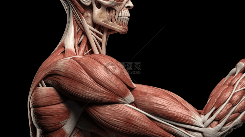 人体肩背肌肉系统图片
