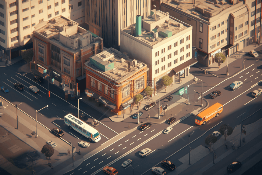 城市道路的交通图片