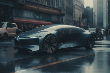 未来概念流线型汽车图片