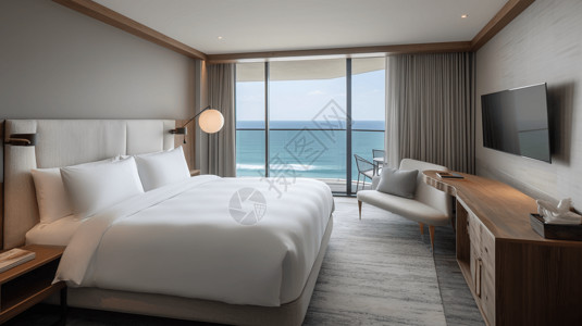 海滨海洋海滨度假酒店的卧室设计图片