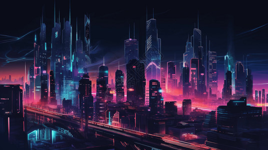 城市的科幻图片