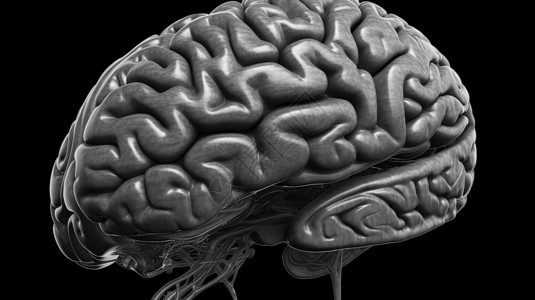 人类大脑概念3D概念图背景图片