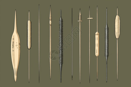 针灸针图标卡通插图图片
