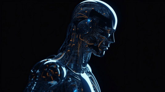 蓝光电路机器人设计图高清图片