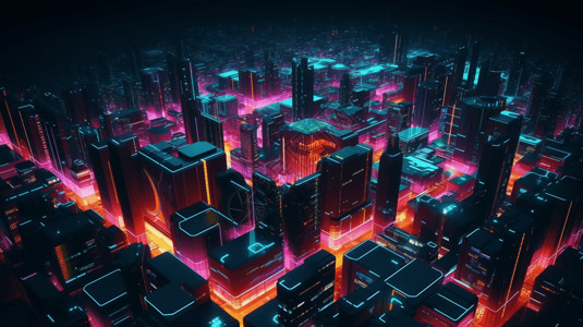 未来技术城市3D设计图图片