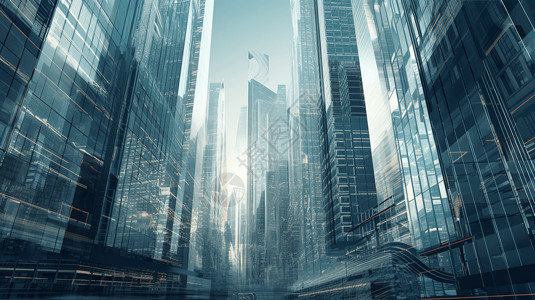 数字大都市3D设计图背景图片