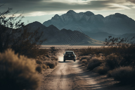 越野车旅行越野车穿过沙漠设计图片
