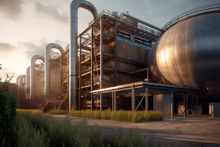 生物燃料加工厂设计图背景图片