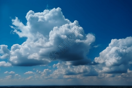 柔软蓬松的白云背景图片
