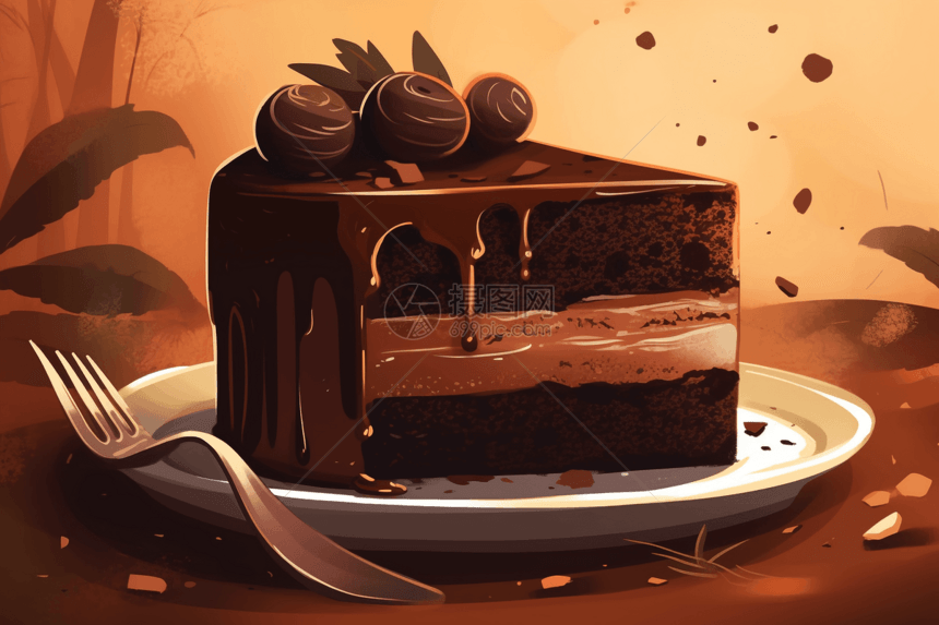 巧克力蛋糕甜品图片