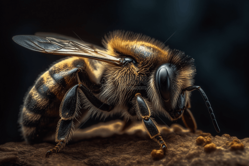 大自然里的蜜蜂图片