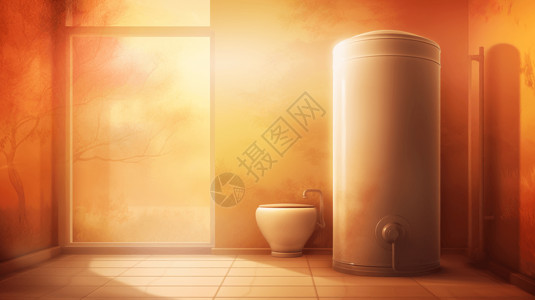 热水器广告宣传图插画