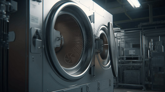 洗衣店工厂工业烘干机设计图片
