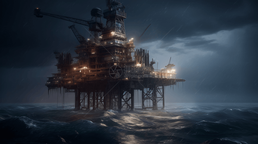 海洋石油钻井平台图片
