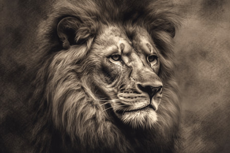 狮子的肖像背景图片
