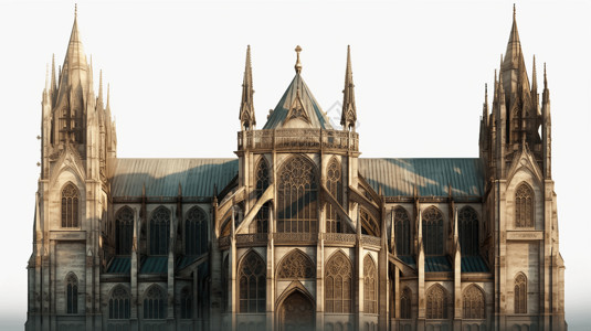 亚庇宗教塔哥特风格大教堂设计图片