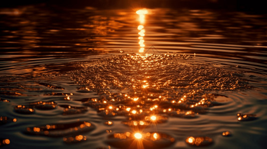 水面反射的阳光图片