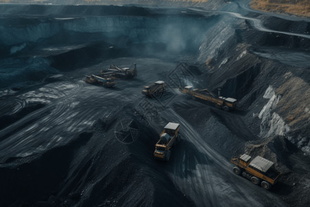 露天煤矿开采高清图片