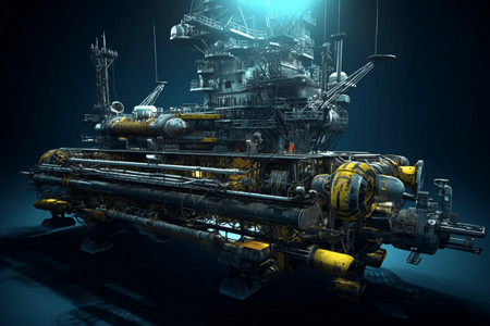 大型海洋石油钻井机器图片