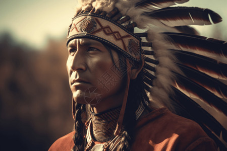 印第安人酋长高清图片