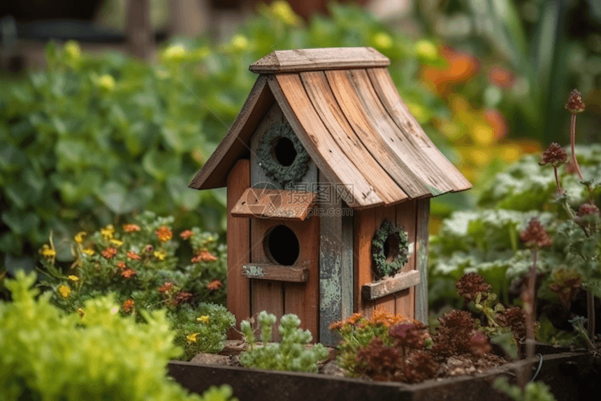 花园里的小屋图片