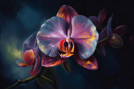 色彩鲜艳的兰属植物背景图片