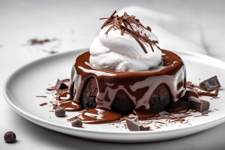 巧克力甜点黑森林起士蛋糕高清图片