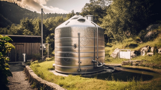 压水器地热热水器背景