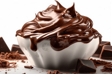 碗里面的巧克力背景图片