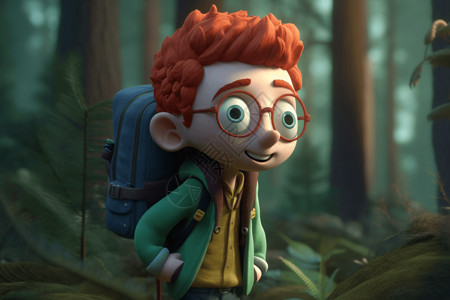 探索森林男孩背景图片
