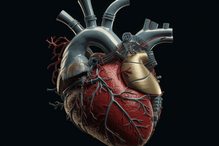 人类的3D心脏模型高清图片