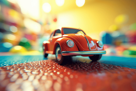 卡通太空玩具车玩具小汽车在地上行驶背景