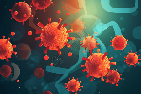 病毒细胞结构图背景图片