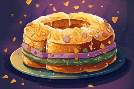 丰富的国王蛋糕背景图片