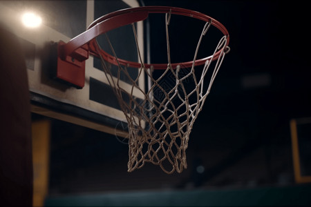 学校篮球框的特写镜头背景图片
