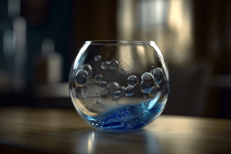 玻璃制品的气泡效果背景图片