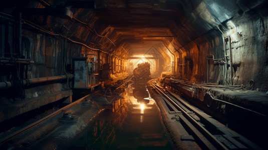 地下矿区场景概念图高清图片素材