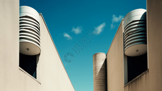 工厂排放工业工厂通风管道设计图片