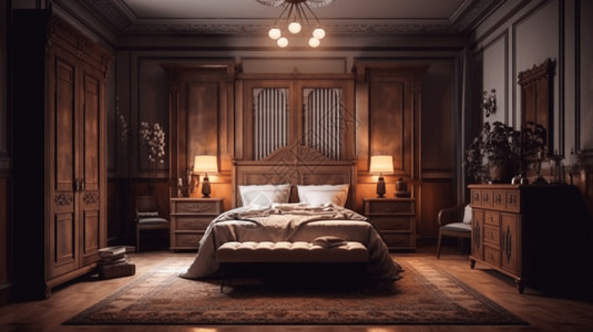 美式传统卧室设计图片