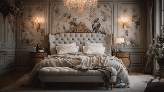 古典床欧式家居卧室图设计图片