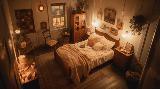 乡村风室内家居卧室图片