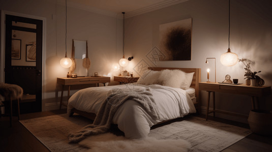 现代简约家居卧室图图片