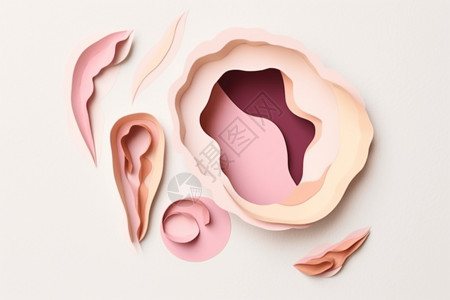粉色渐变女性生殖系统概念背景图片