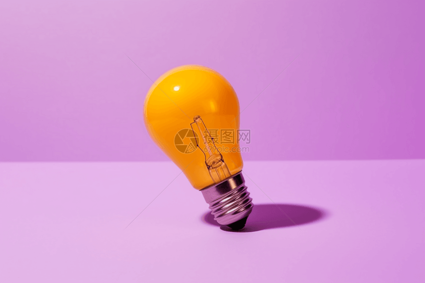 3D模型黄色灯泡图片